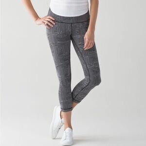 Lululemon Wunder Under Crop III Maze Jaquard